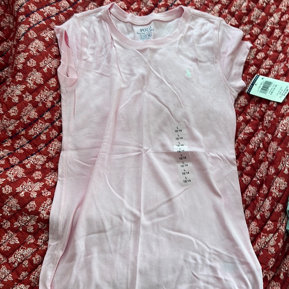 Polo girls shirt size 12/14 pink
